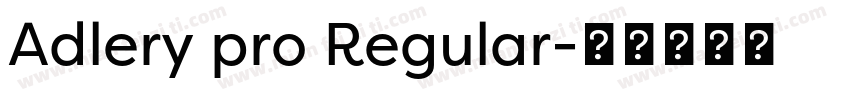 Adlery pro Regular字体转换